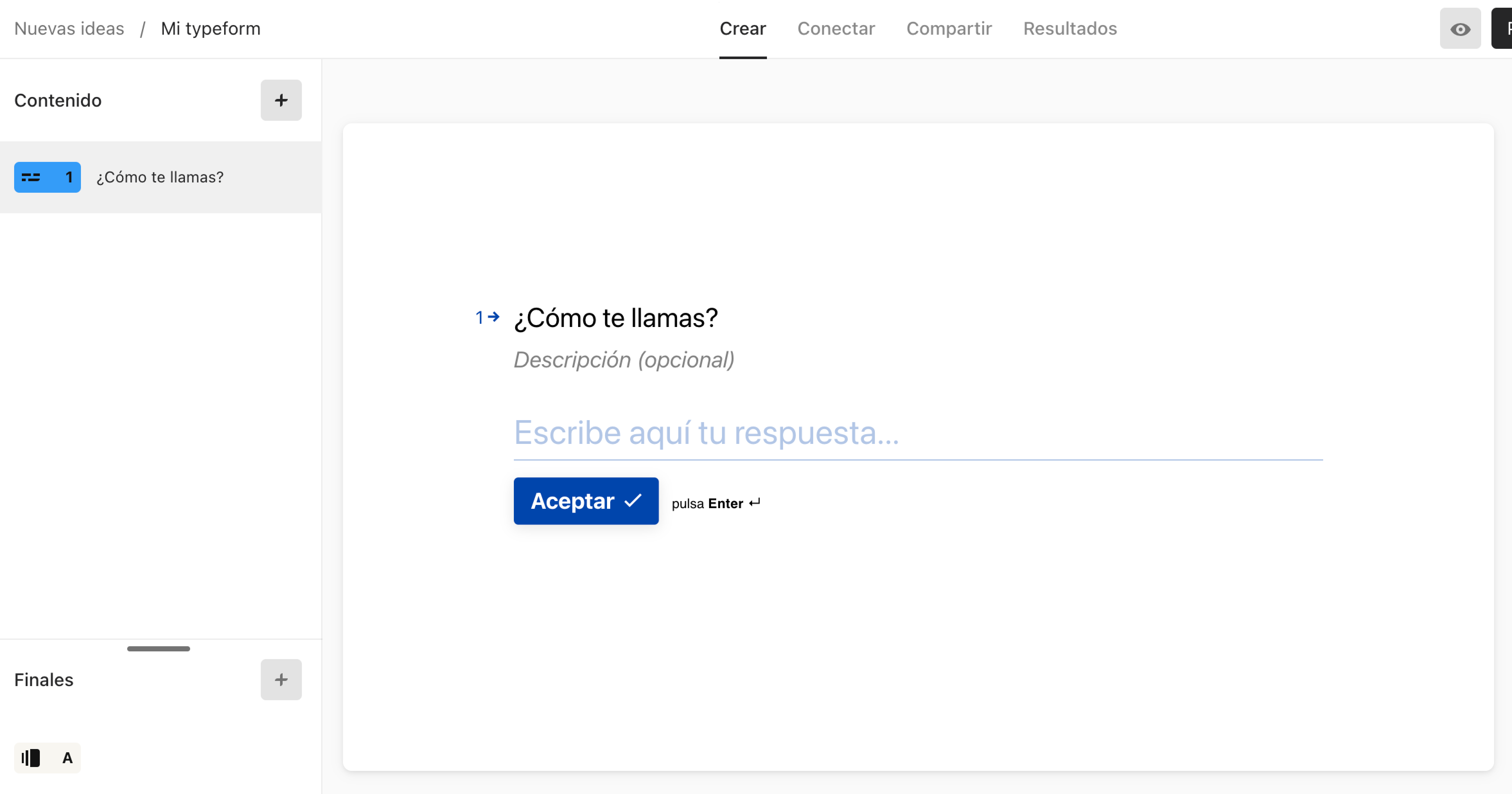 Formulario Typeform para negocio local